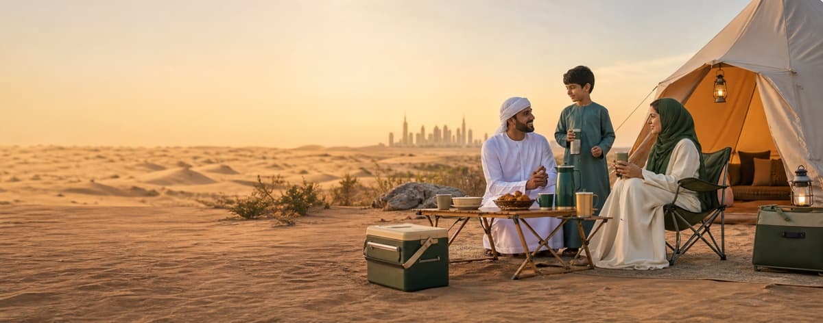 Family outdoor gear ready for a relaxed day together