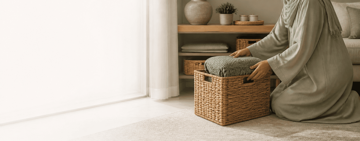 A calm home organization moment.